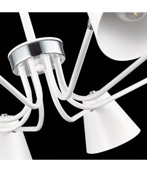 SLE106702-08 Светильник потолочный Белый,Хром/Белый E27 8*60W LERE-foto6