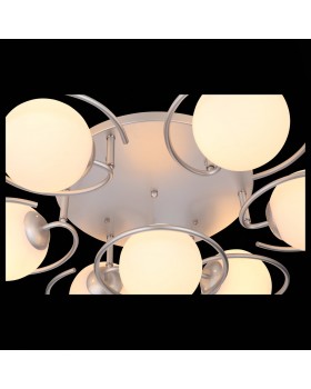 SL418.102.07 Люстра потолочная Серебристый/Белый E27 7*60W GALIO-foto5