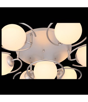 SL418.102.07 Люстра потолочная Серебристый/Белый E27 7*60W GALIO-foto5