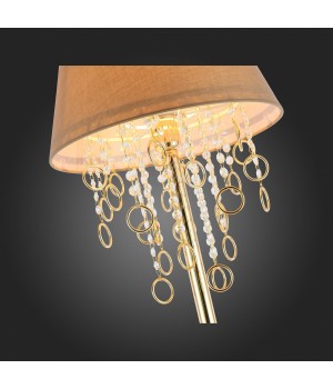 SL1138.205.01 Торшер Французское золото/Бежевый, Прозрачный E27 1*40W MEDDO-foto9