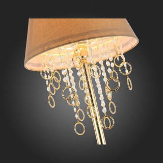 SL1138.205.01 Торшер Французское золото/Бежевый, Прозрачный E27 1*40W MEDDO-foto9