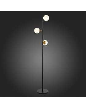 SLE220405-03 Торшер Черный, Латунь/Белый E27 3*60W FORLI-foto4