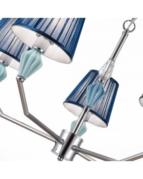 SLE1116-103-05 Люстра подвесная Хром/Голубой E14 5*40W BALNEA-foto3