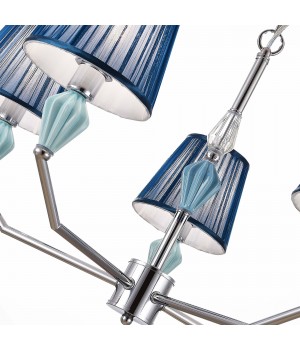 SLE1116-103-05 Люстра подвесная Хром/Голубой E14 5*40W BALNEA-foto3