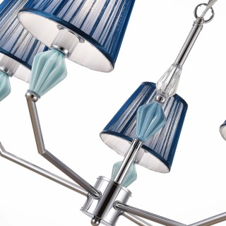 SLE1116-103-05 Люстра подвесная Хром/Голубой E14 5*40W BALNEA-foto3