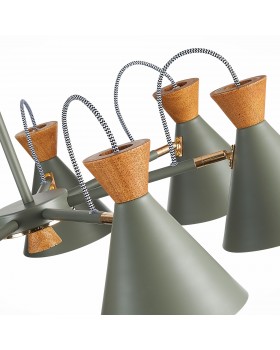 SLE125112-07 Люстра потолочная Серый, Золотой/Серый, Темное дерево E14 7*40W Modica-foto3