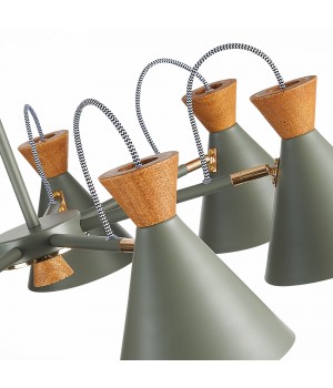 SLE125112-07 Люстра потолочная Серый, Золотой/Серый, Темное дерево E14 7*40W Modica-foto3