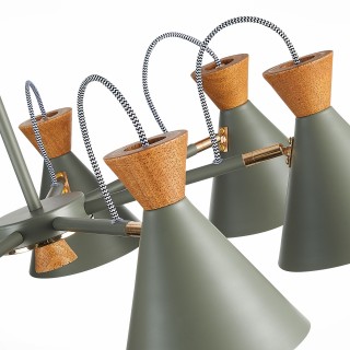 SLE125112-07 Люстра потолочная Серый, Золотой/Серый, Темное дерево E14 7*40W Modica-foto3