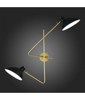 SL1803.201.02 Бра ST-Luce Золотистый, Черный/Черный E27 2*60W JARRO-foto4