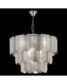 SLE1125-103-12 Светильник подвесной Хром/Прозрачно-Дымчатый E14 12*40W ERZO-foto4