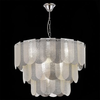 SLE1125-103-12 Светильник подвесной Хром/Прозрачно-Дымчатый E14 12*40W ERZO-foto4