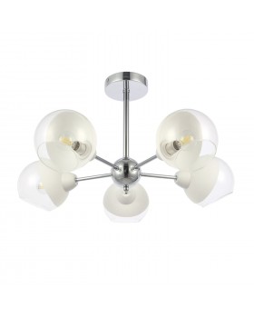 SLE102702-05 Люстра потолочная Хром/Прозрачный, Матовый никель E14 5*40W GIORTE-foto2