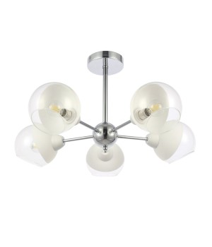 SLE102702-05 Люстра потолочная Хром/Прозрачный, Матовый никель E14 5*40W GIORTE-foto2