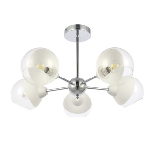 SLE102702-05 Люстра потолочная Хром/Прозрачный, Матовый никель E14 5*40W GIORTE-foto2