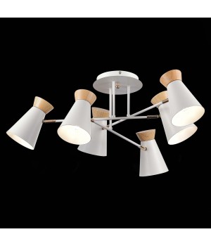 SLE1252-502-06 Люстра потолочная Белый, Золотистый/Белый, Дерево E27 6*60W ALFEO-foto5