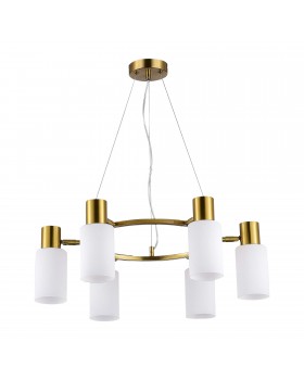 SLE1139-303-06 Светильник подвесной Латунь/Белый E14 6*60W GESSI-foto2