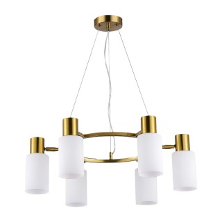 SLE1139-303-06 Светильник подвесной Латунь/Белый E14 6*60W GESSI-foto2