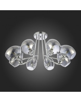 SLE102402-08 Люстра потолочная Хром/Дымчатый E14 8*40W RINNO-foto8