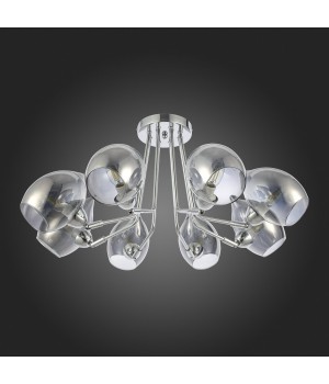 SLE102402-08 Люстра потолочная Хром/Дымчатый E14 8*40W RINNO-foto8