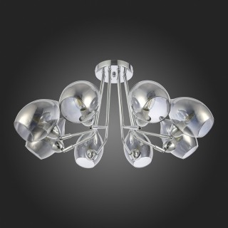 SLE102402-08 Люстра потолочная Хром/Дымчатый E14 8*40W RINNO-foto8