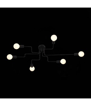 SL419.442.06 Люстра потолочная Черный E27 6*60W ANO-foto5