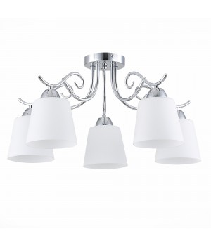 SLE103902-05 Люстра потолочная Хром/Белый E27 5*60W LIADA-foto2