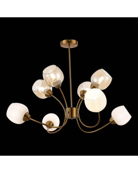 SLE1136-302-08 Люстра потолочная Латунь/Белый, Коньячный E27 8*60W TRATTI-foto4