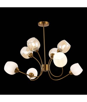 SLE1136-302-08 Люстра потолочная Латунь/Белый, Коньячный E27 8*60W TRATTI-foto4