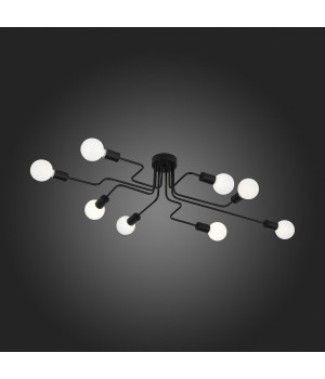 SL419.442.08 Люстра потолочная Черный E27 8*60W ANO-foto5