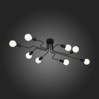 SL419.442.08 Люстра потолочная Черный E27 8*60W ANO-foto5