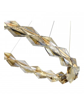 SL6009.203.01 Люстра подвесная ST-Luce Хром/Прозрачный,Янтарный LED 1*30W 3000K DIAMANTA-foto3