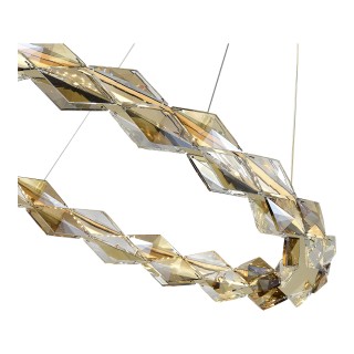 SL6009.203.01 Люстра подвесная ST-Luce Хром/Прозрачный,Янтарный LED 1*30W 3000K DIAMANTA-foto3