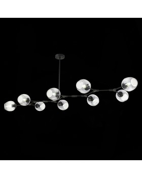 SLE154843-09 Светильник подвесной Черный/Дымчатый E27 9*40W RAMETTO-foto3