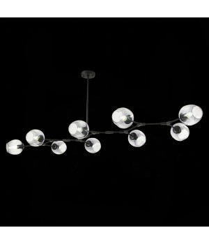 SLE154843-09 Светильник подвесной Черный/Дымчатый E27 9*40W RAMETTO-foto3