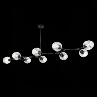 SLE154843-09 Светильник подвесной Черный/Дымчатый E27 9*40W RAMETTO-foto3