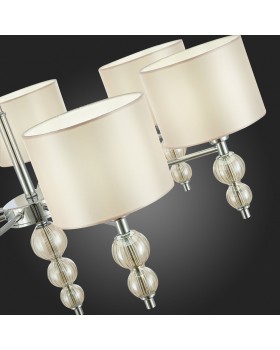 SLE105703-04 Люстра подвесная Хром/Светло-бежевый E14 4*40W RAMER-foto8