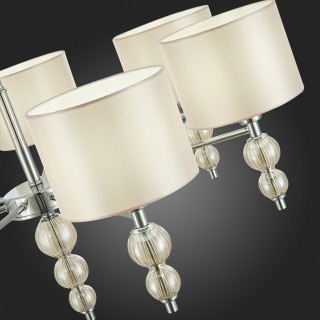 SLE105703-04 Люстра подвесная Хром/Светло-бежевый E14 4*40W RAMER-foto8