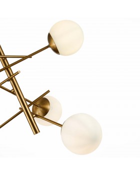 SLE1099-302-06 Люстра потолочная Латунь/Белый E27 6*60W VELIO-foto3