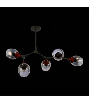 SLE113402-05 Люстра потолочная Серый, Темное дерево/Зеркальный E27 5*60W CIOTOLLA-foto5