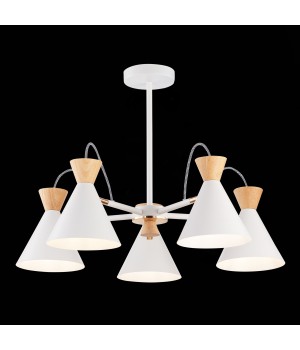 SLE125102-05 Люстра потолочная Белый, Золото/Белый, Светлое дерево E14 5*40W Modica-foto4