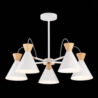 SLE125102-05 Люстра потолочная Белый, Золото/Белый, Светлое дерево E14 5*40W Modica-foto4