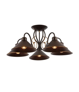 SLE120402-05 Люстра потолочная Темно-коричневый/Черный E27 5*60W CIOLLA-foto10