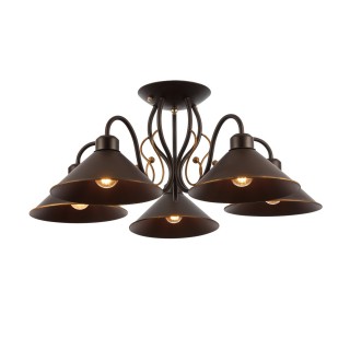 SLE120402-05 Люстра потолочная Темно-коричневый/Черный E27 5*60W CIOLLA-foto10