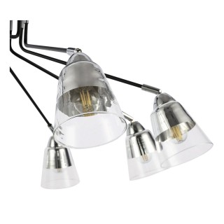 SLE102902-08 Люстра потолочная Черный, Хром/Прозрачный E27 8*40W LIRINO-foto3