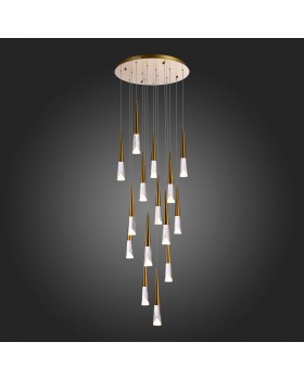 SL6111.203.15 Люстра подвесная ST-Luce Золотистый/Прозрачный LED 15*3W 3000K SOLLEN-foto4