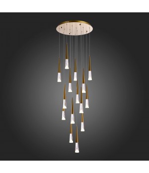 SL6111.203.15 Люстра подвесная ST-Luce Золотистый/Прозрачный LED 15*3W 3000K SOLLEN-foto4