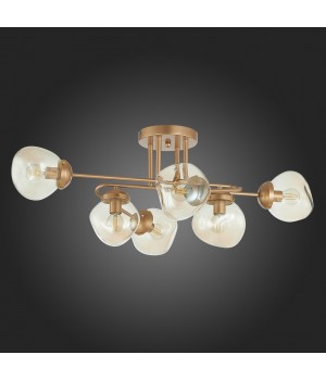 SLE155702-06 Люстра потолочная Золотистый/Янтарный E14 6*40W MORE-foto4