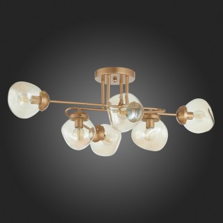 SLE155702-06 Люстра потолочная Золотистый/Янтарный E14 6*40W MORE-foto4