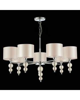 SLE105703-07 Люстра подвесная Хром/Светло-бежевый E14 7*40W RAMER-foto5