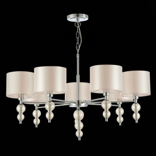 SLE105703-07 Люстра подвесная Хром/Светло-бежевый E14 7*40W RAMER-foto5